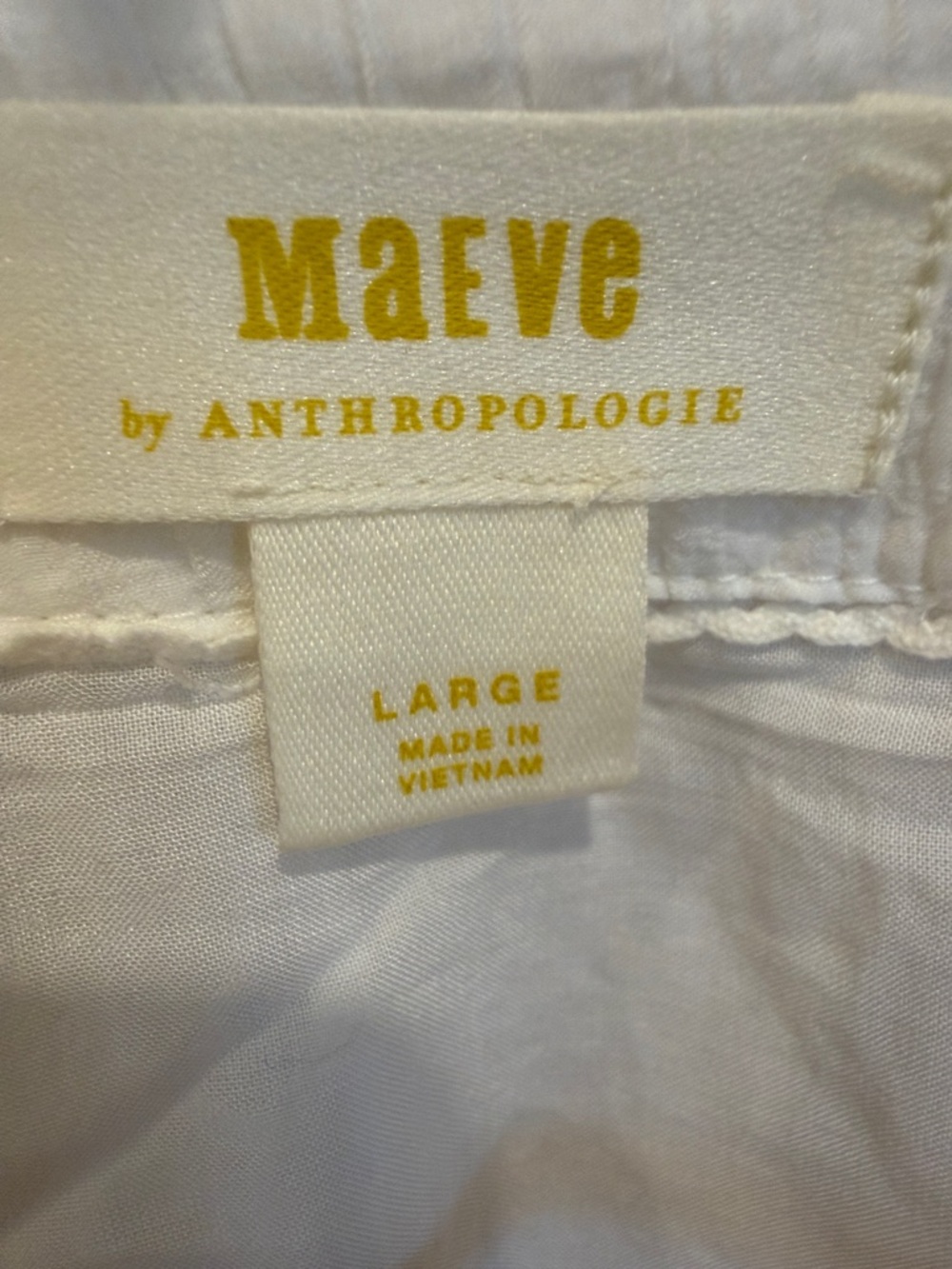 Anthropologie Maeve Tiered Tunic White Gauze Dress Size Large - Picture 6 of 13